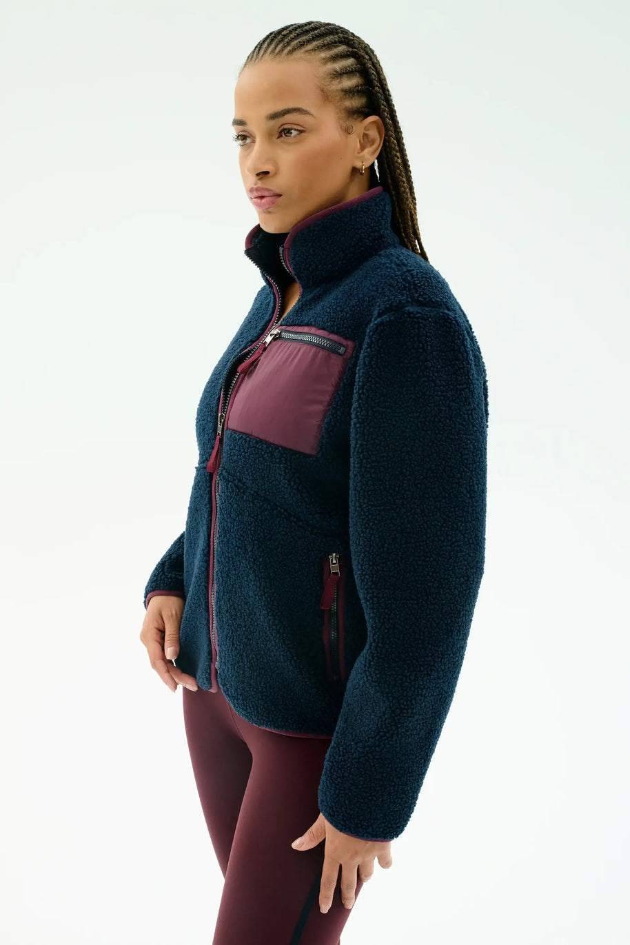 Splits59 Harris Sherpa Jacket Fleece Women's Jacket Navy
