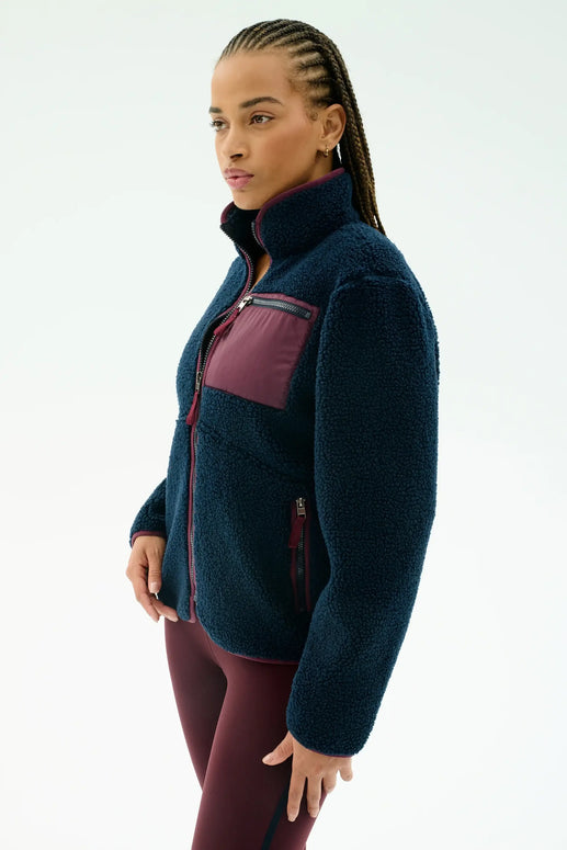 Splits59 Harris Sherpa Jacket Fleece Women's Jacket Navy