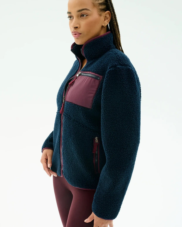 Splits59 Harris Sherpa Jacket Fleece Women's Jacket Navy