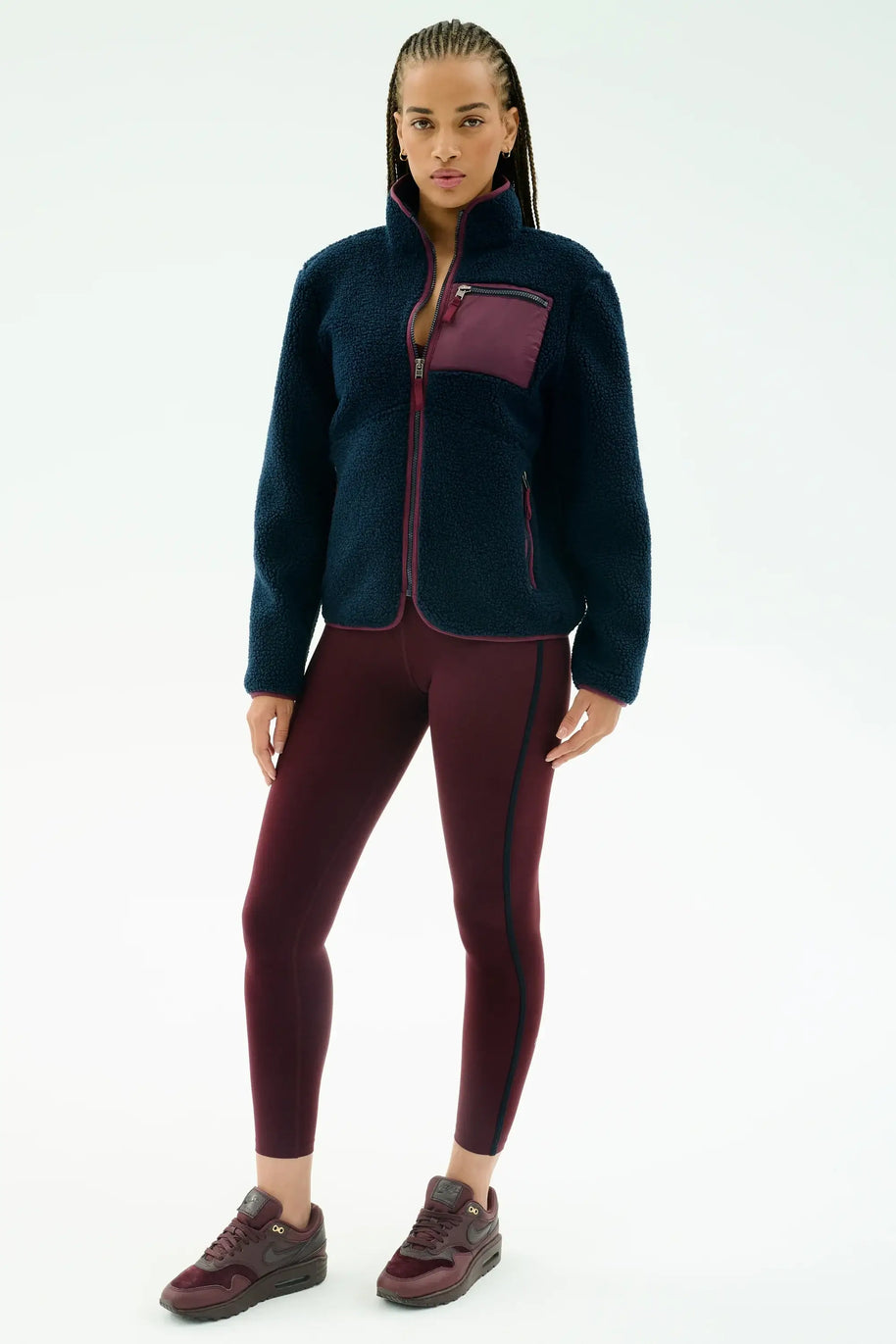 Splits59 Harris Sherpa Jacket Fleece Women's Jacket Navy