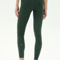 Splits59 Bailey High Waister Active Rib Legging in Heather Military Green 