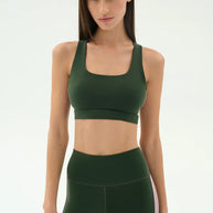 Splits59 Lexi Rigor Bra in Military and Blush