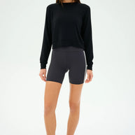 Splits59 Ella High Waist Airweight Graphite and White Shorts 
