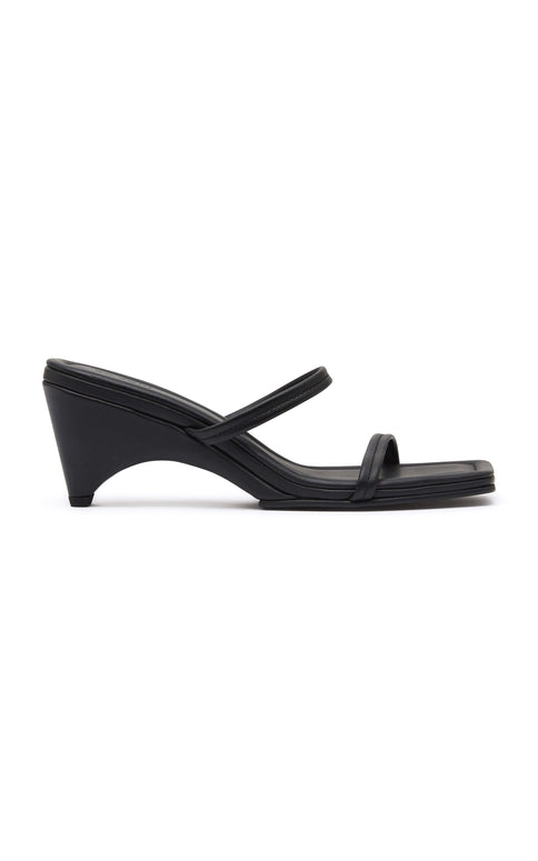 St. Agni Double Strap Arc Wedge in Black