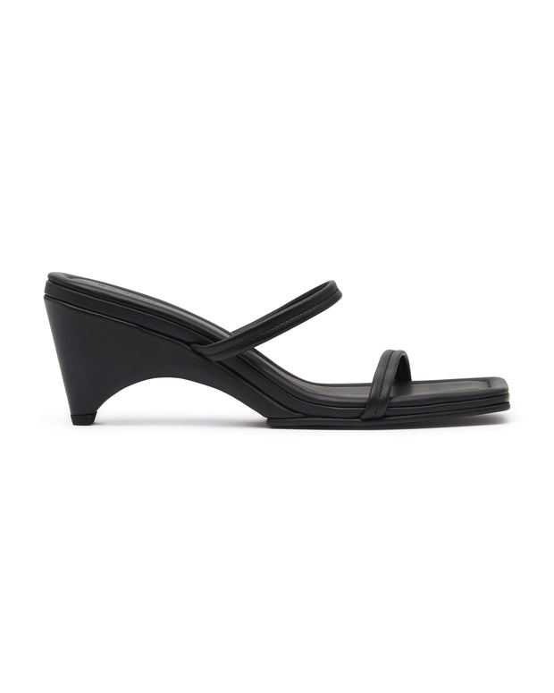 Double Strap Arc Wedge | Black