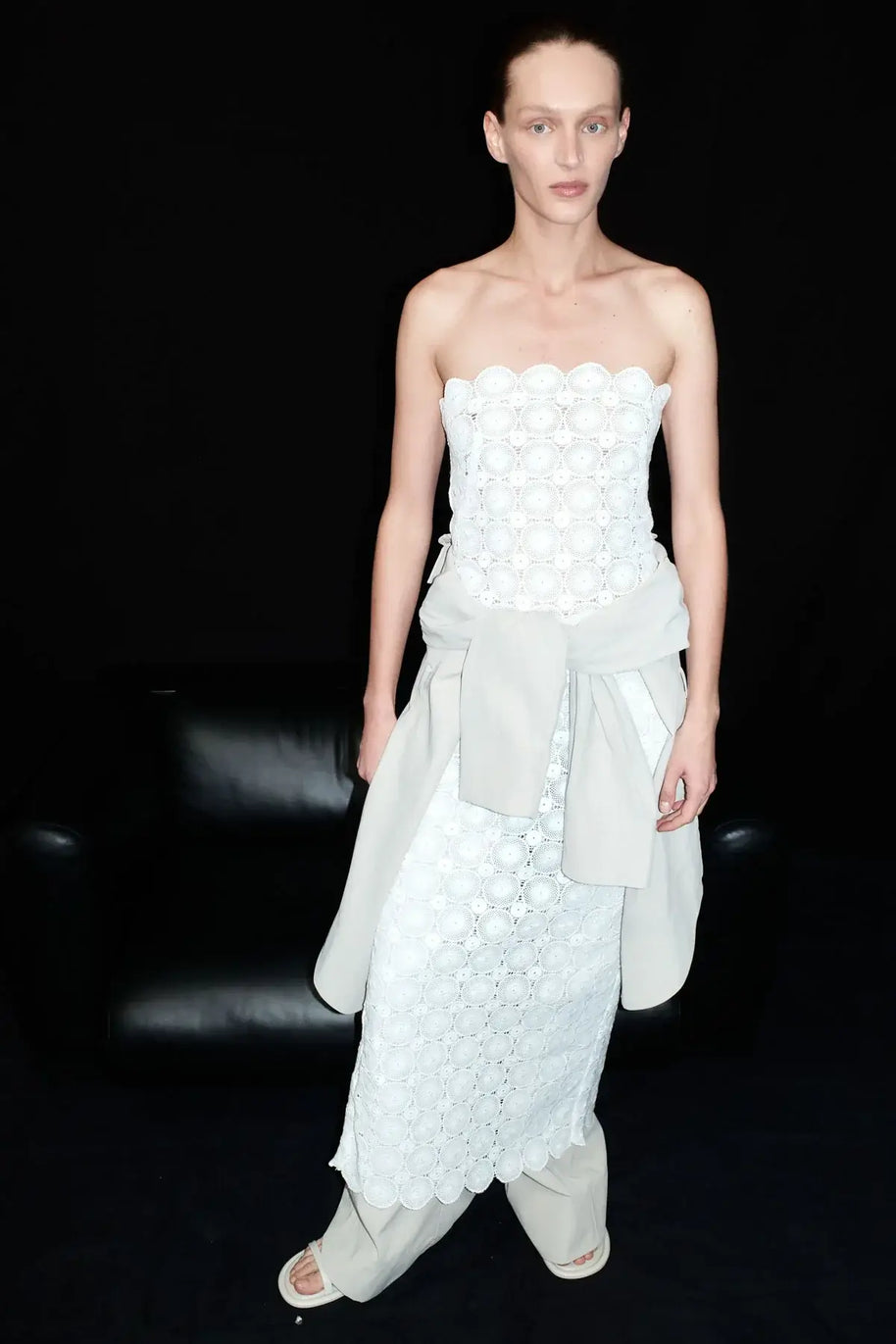 St. Agni Doily Column Dress White