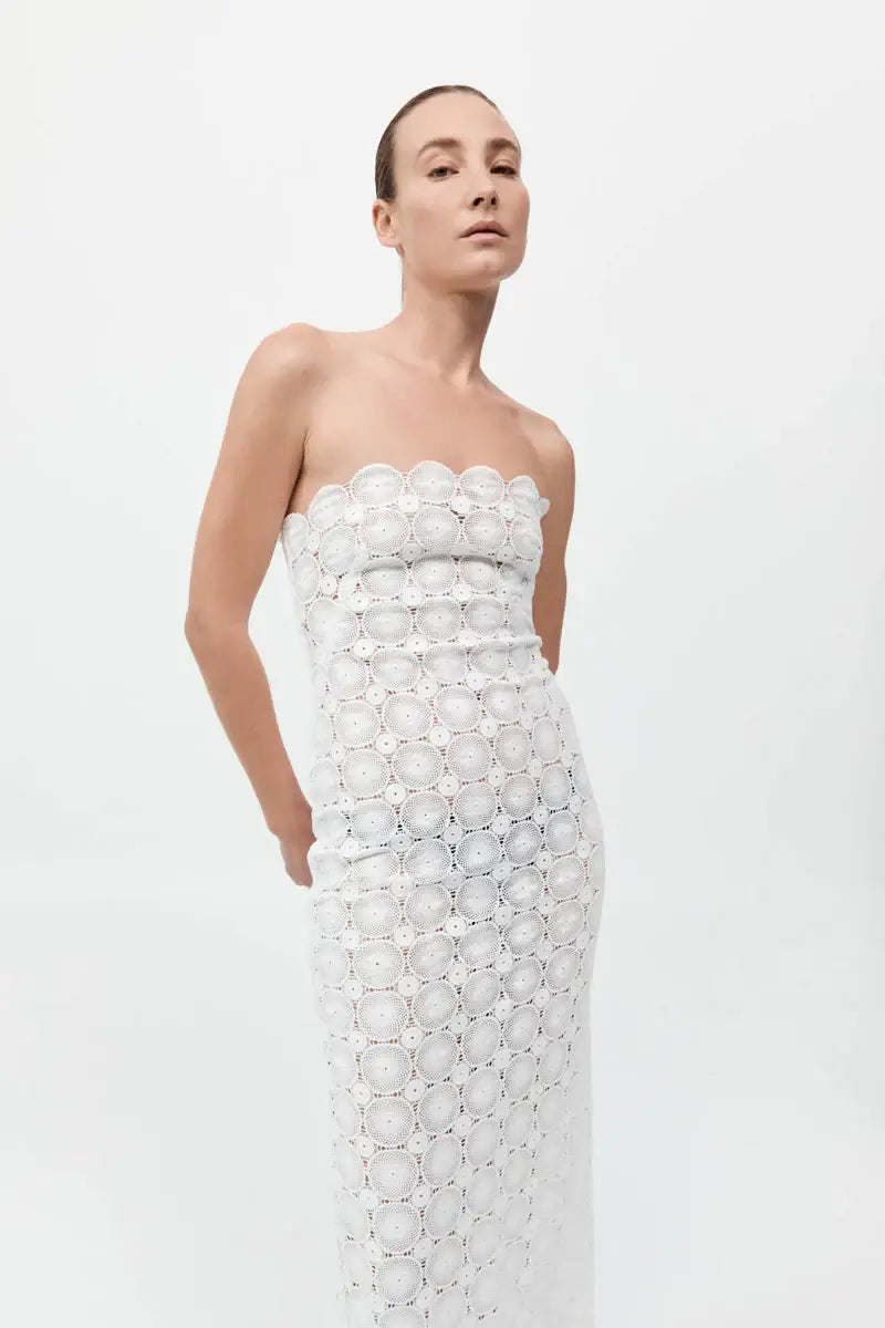 St. Agni Doily Column Dress White