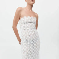 St. Agni Doily Column Dress White
