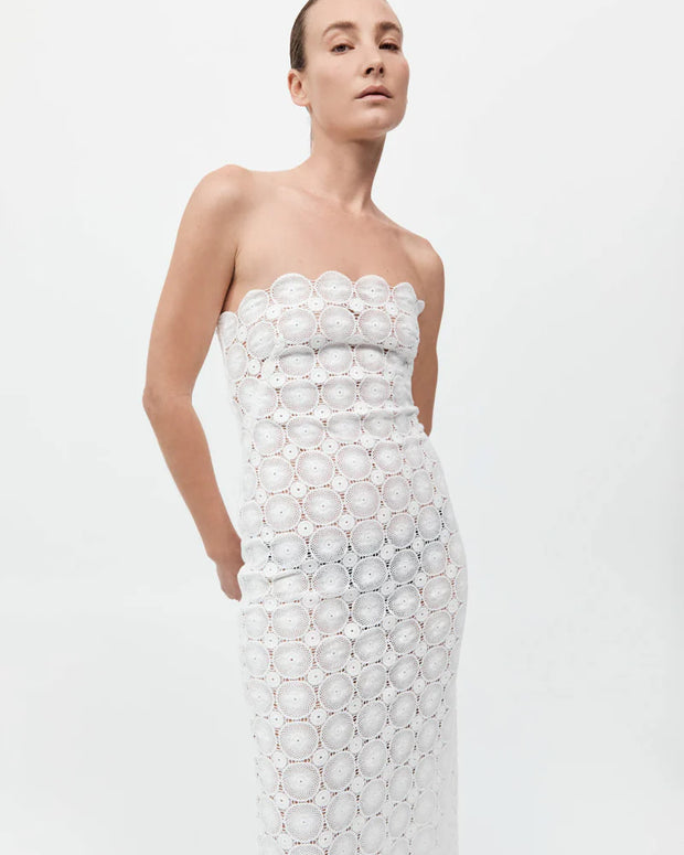St. Agni Doily Column Dress White