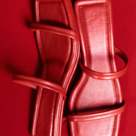 St. Agni Fine Strap Kitten Heel Red