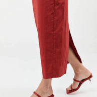 St. Agni Fine Strap Kitten Heel Red