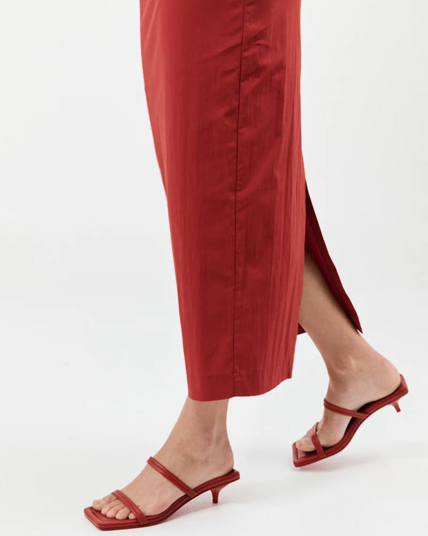 St. Agni Fine Strap Kitten Heel Red
