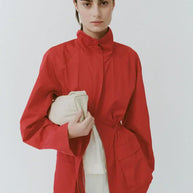 St. Agni Perforated Crescent Bag in Tofu, Crossbody White Bag
