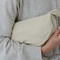 St. Agni Perforated Crescent Bag in Tofu, Crossbody White Bag