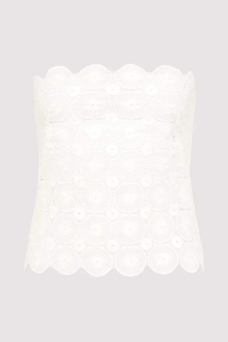 St. Agni Doily Top White