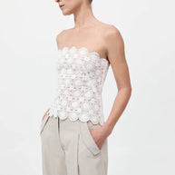 St. Agni Doily Top White