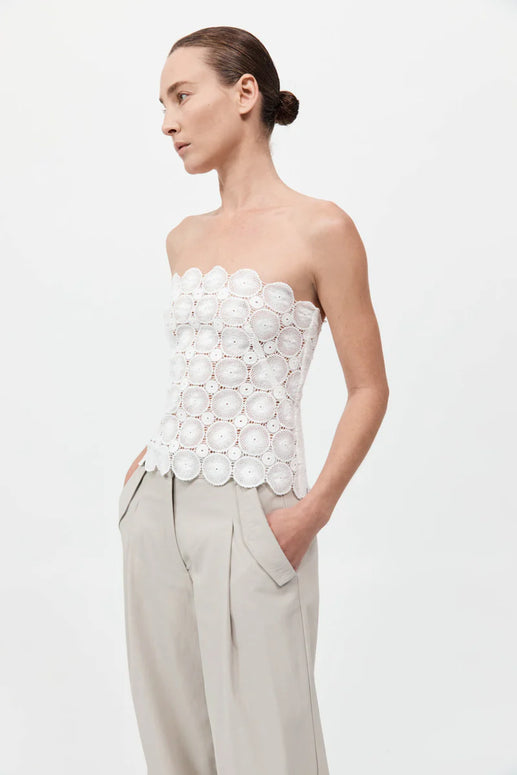 St. Agni Doily Top White
