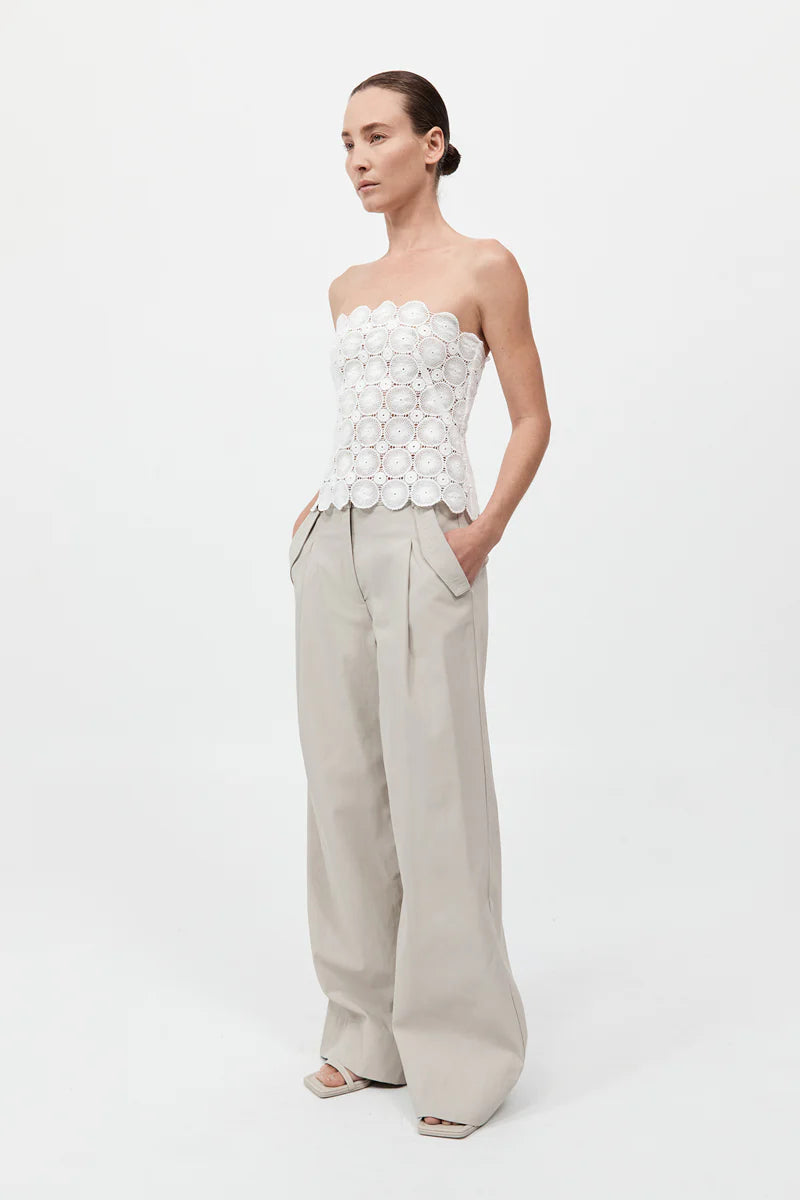 St. Agni Doily Top White