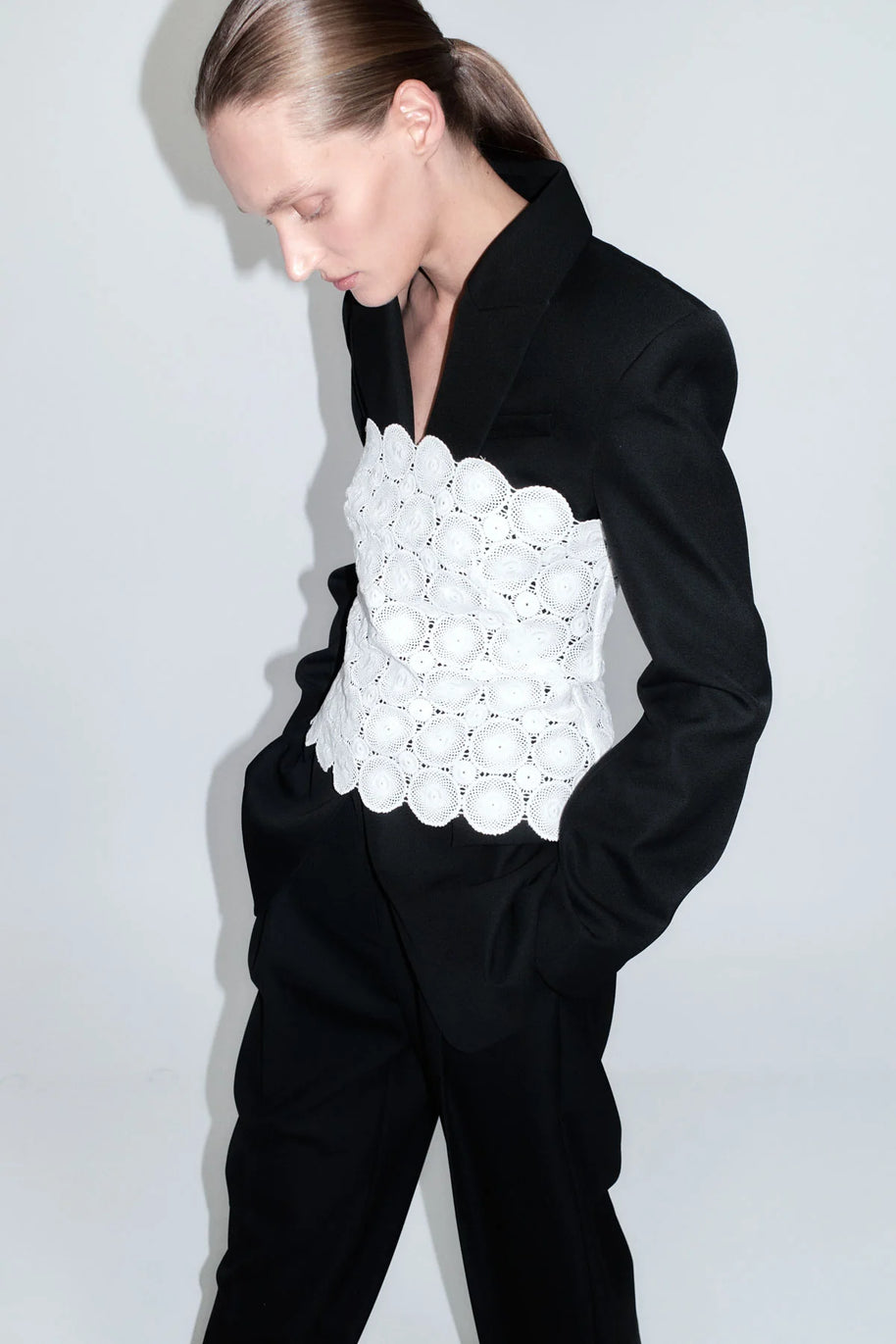 St. Agni Doily Top White