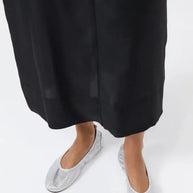 St. Agni Silver Perforated Minimal Ballet Flat 
