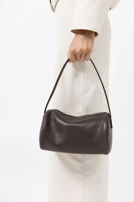 Perforated Connolo Shoulder Bag St. Agni Coffee Color Bag 