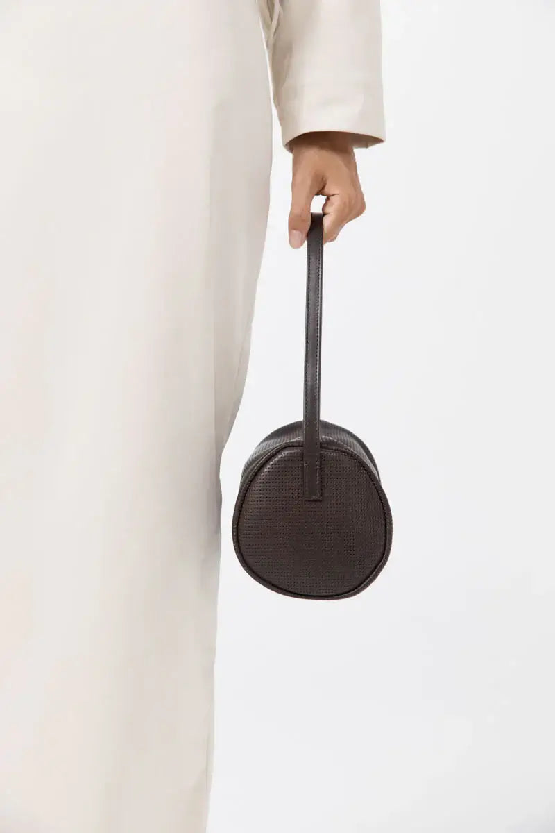 Perforated Connolo Shoulder Bag St. Agni Coffee Color Bag 