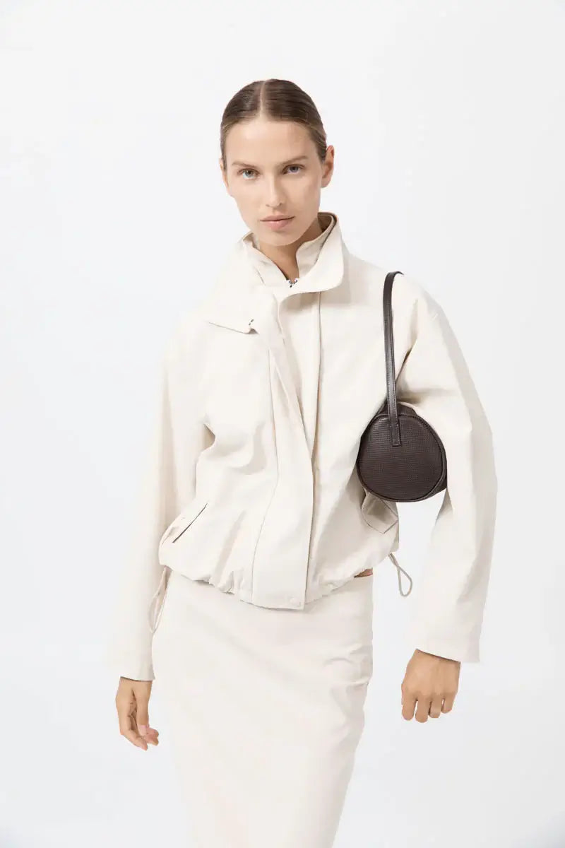 Perforated Connolo Shoulder Bag St. Agni Coffee Color Bag 