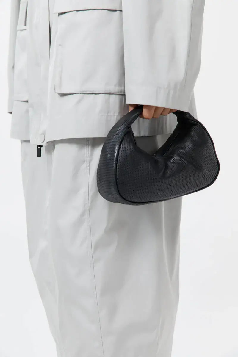 St. Agni Perforated Mini Bon Bon Bag in Black