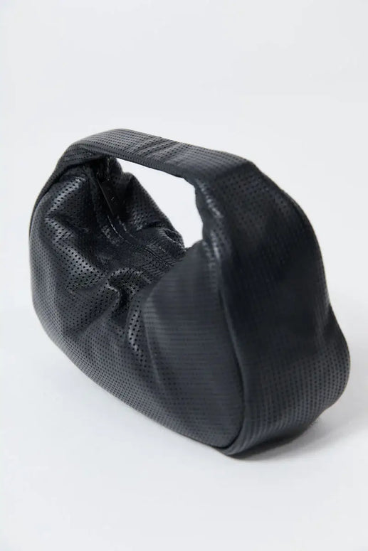 St. Agni Perforated Mini Bon Bon Bag in Black