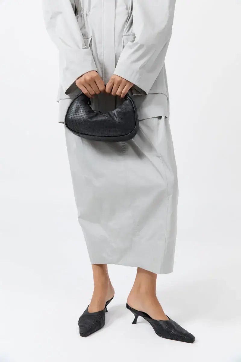 St. Agni Perforated Mini Bon Bon Bag in Black