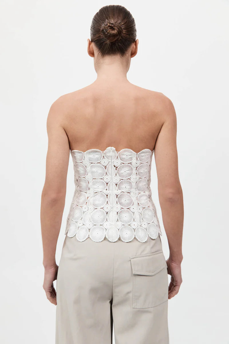 St. Agni Doily Top White