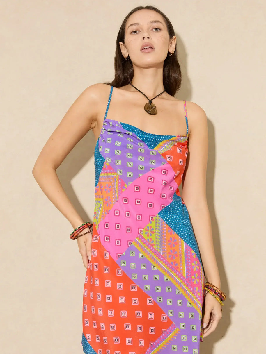 Boteh Rani Silk Bias Mini Dress