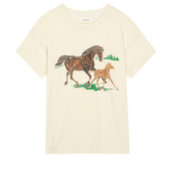 The Great Boxy Crew Tee  with Running Horses 