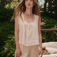 The Great Eyelet Tank in White Sleep Tank 