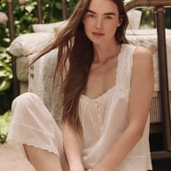 The Great Eyelet Tank in White Sleep Tank 