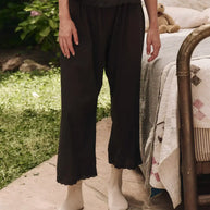 The Great Eyelet Easy Sleep Pant in Black 