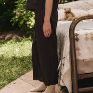 The Great Eyelet Easy Sleep Pant in Black 