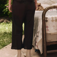 The Great Eyelet Easy Sleep Pant in Black 