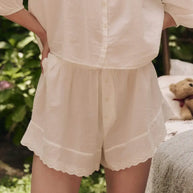 The Great Eyelet Tap Short in True White 
