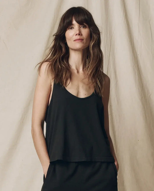The Great Scoop Neck Tank in Black