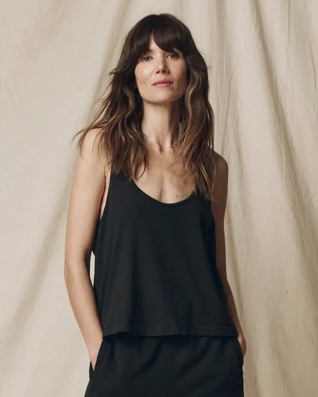 The Great Scoop Neck Tank in Black