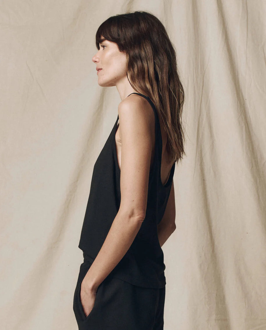 The Great Scoop Neck Tank in Black