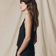 The Great Scoop Neck Tank in Black