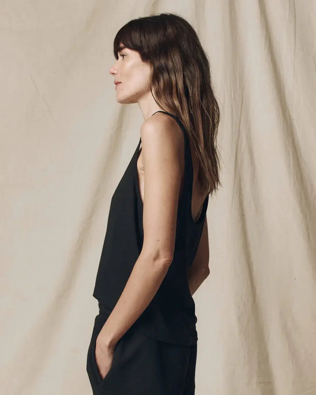 The Great Scoop Neck Tank in Black