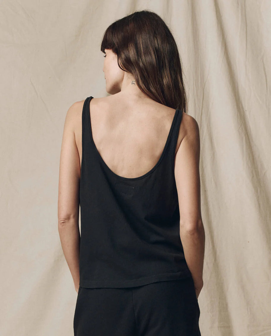 The Great Scoop Neck Tank in Black