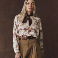 The Great Slouch Sweatshirt Riding Horses Print 