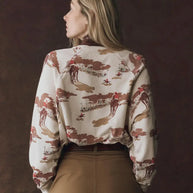 The Great Slouch Sweatshirt Riding Horses Print 