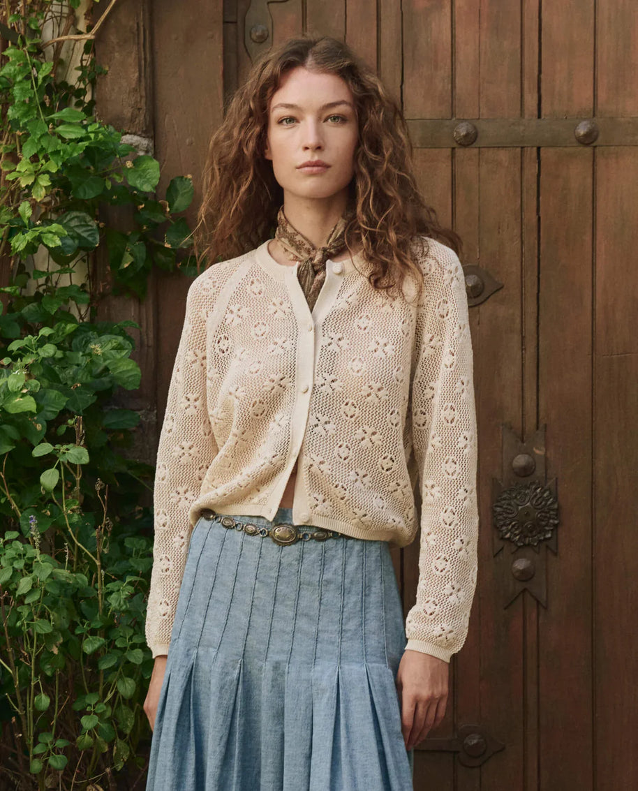The Great Crochet Cardigan in Natural 
