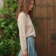 The Great Crochet Cardigan in Natural 