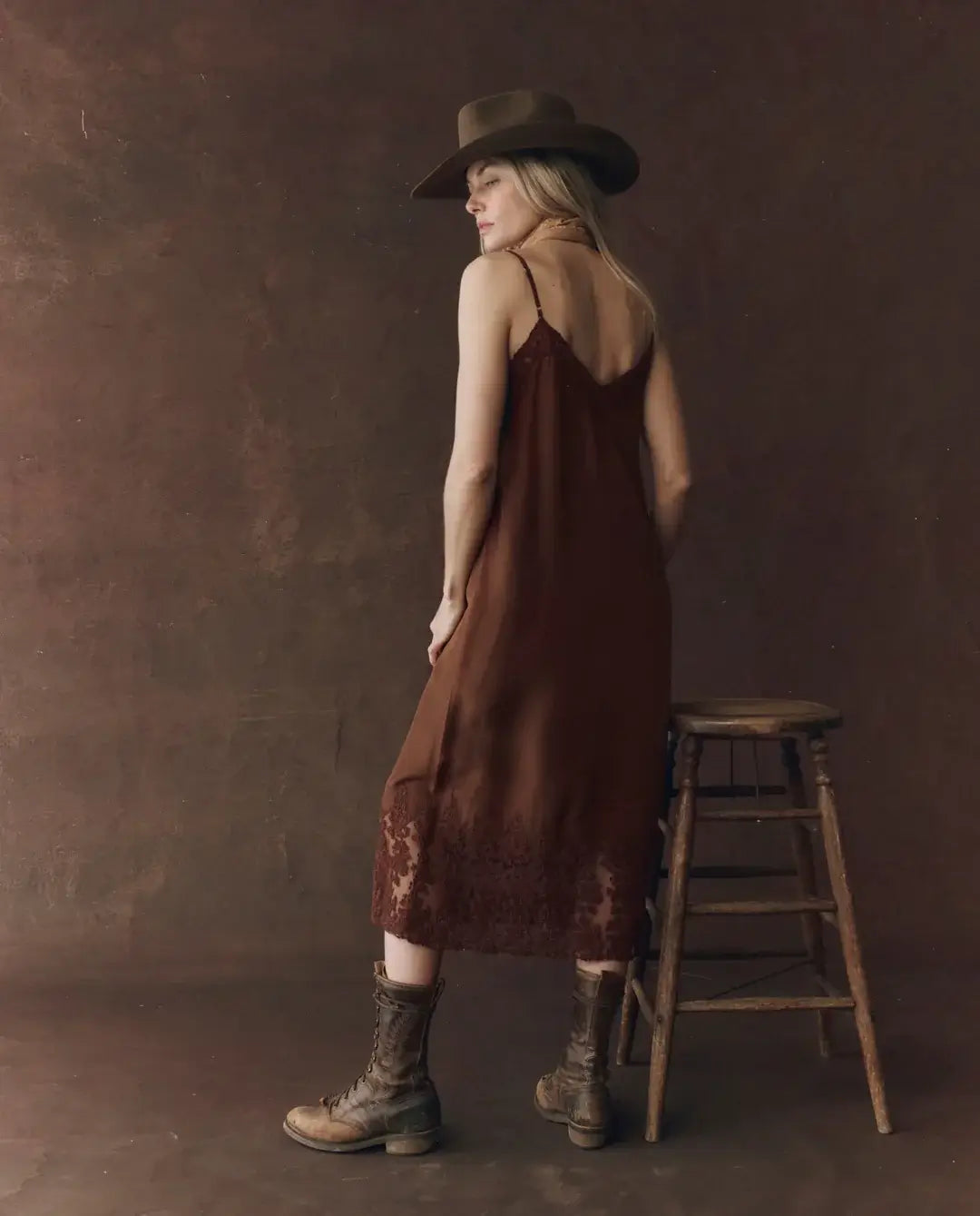 The Great Legacy Dress in Chocolate, Slip Dress, Brown Slip Dress, Silk Dress